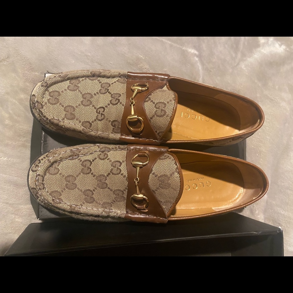 Original GG Mocassino Tessuto Beige Ebony/Earth TAKING OFFERS - Picture 4 of 6